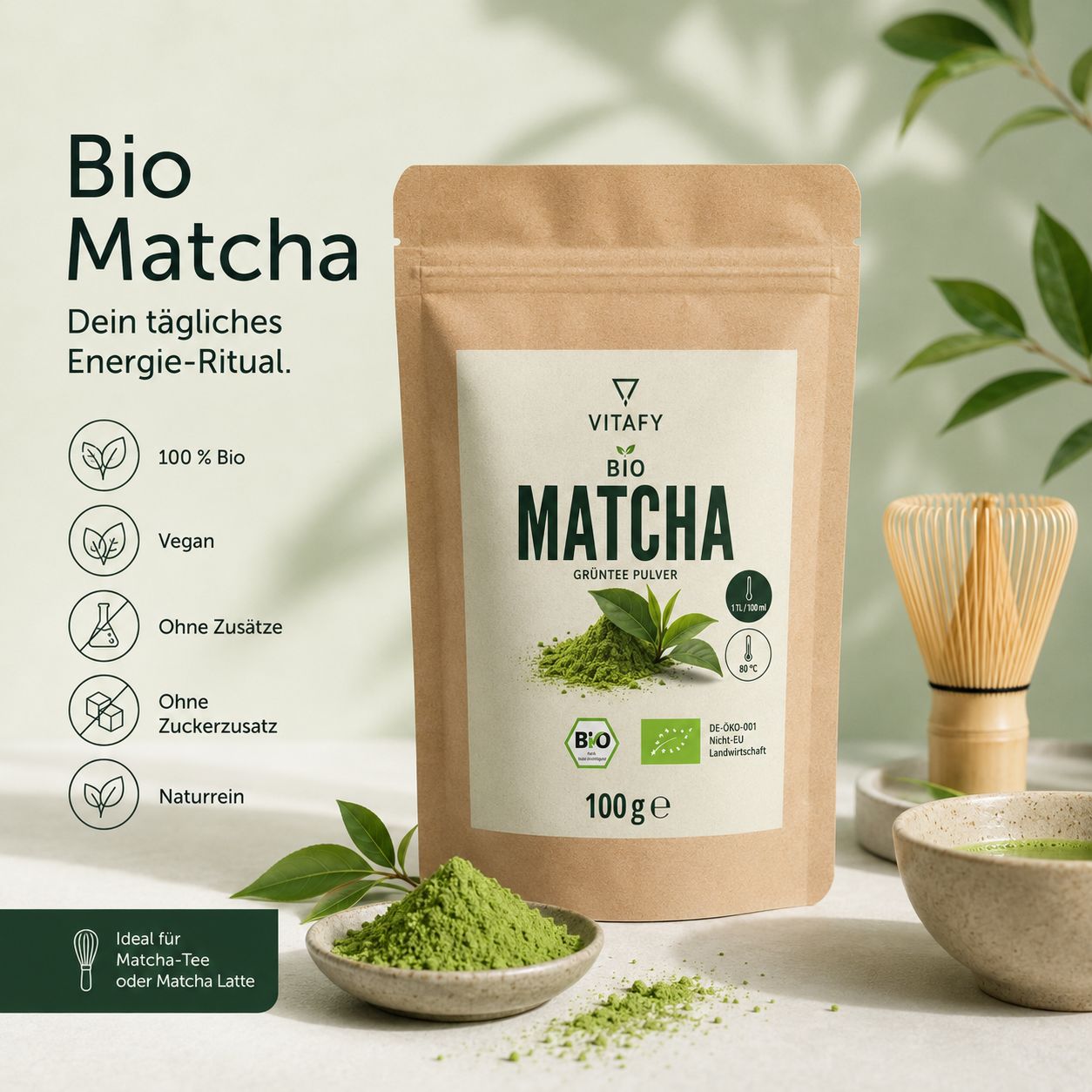 Bio Matcha Grünteepulver (100g)
