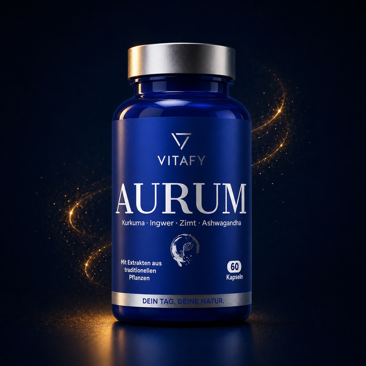 AURUM - Goldene Mischung mit Kurkuma, Ingwer, Zimt & Ashwagandha (60 Kapseln)
