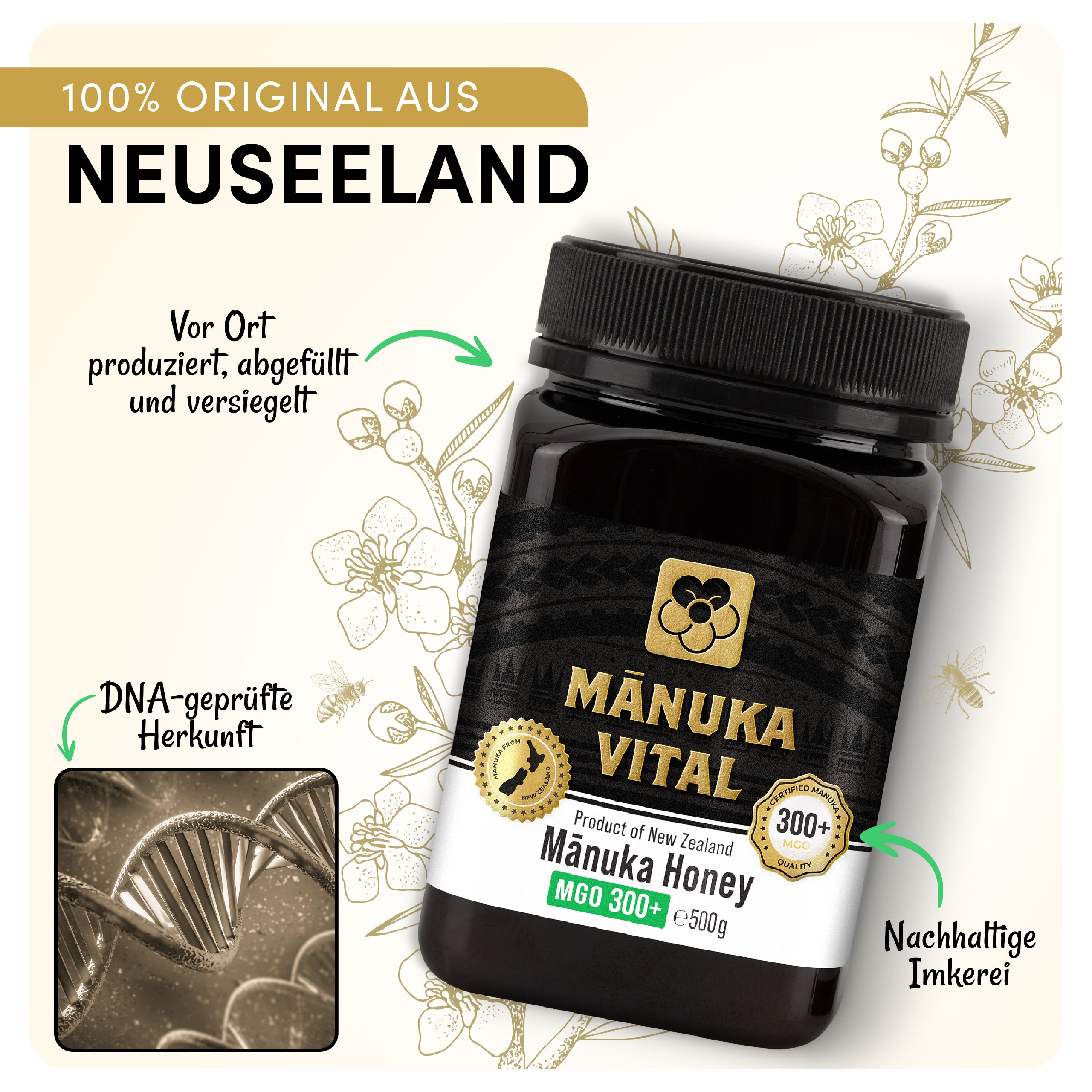 Manuka Vital Honig MGO 300+ (500g)