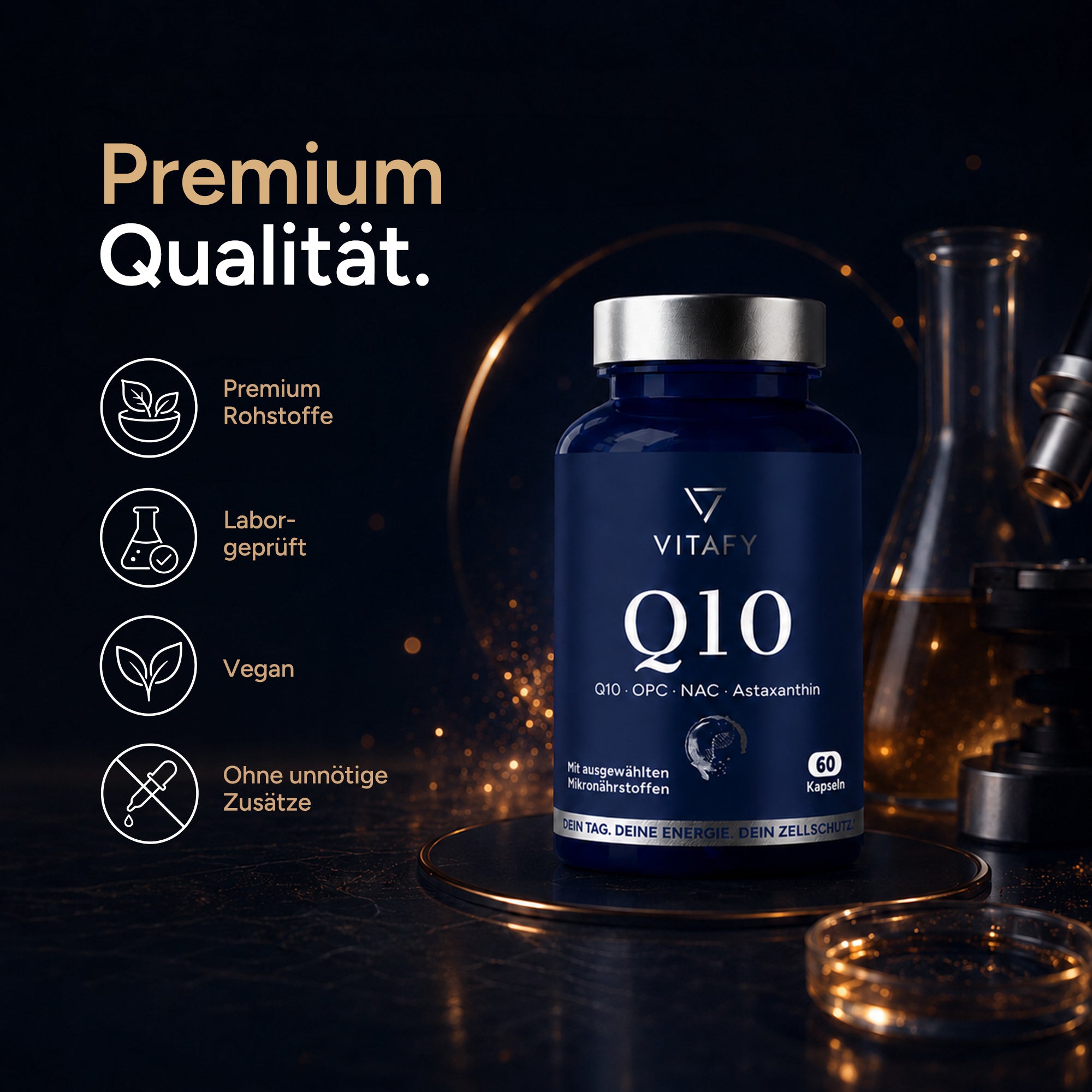 Q10 Zellschutz Komplex mit OPC, NAC und Astaxanthin (60 Kapseln)