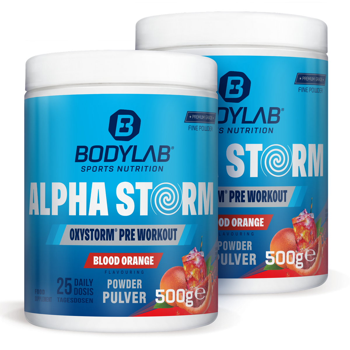 2 x Alpha Storm - OXYSTORM® Pre Workout Blood Orange (je 500g)