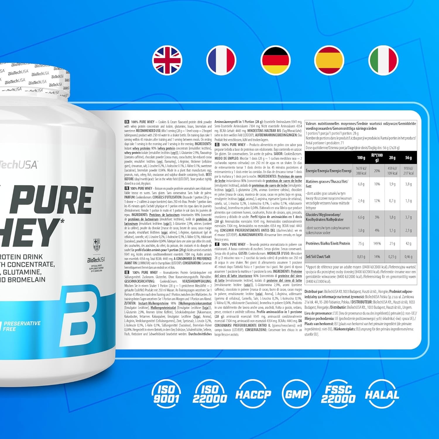 100% Pure Whey (2000g) Cookies & Cream