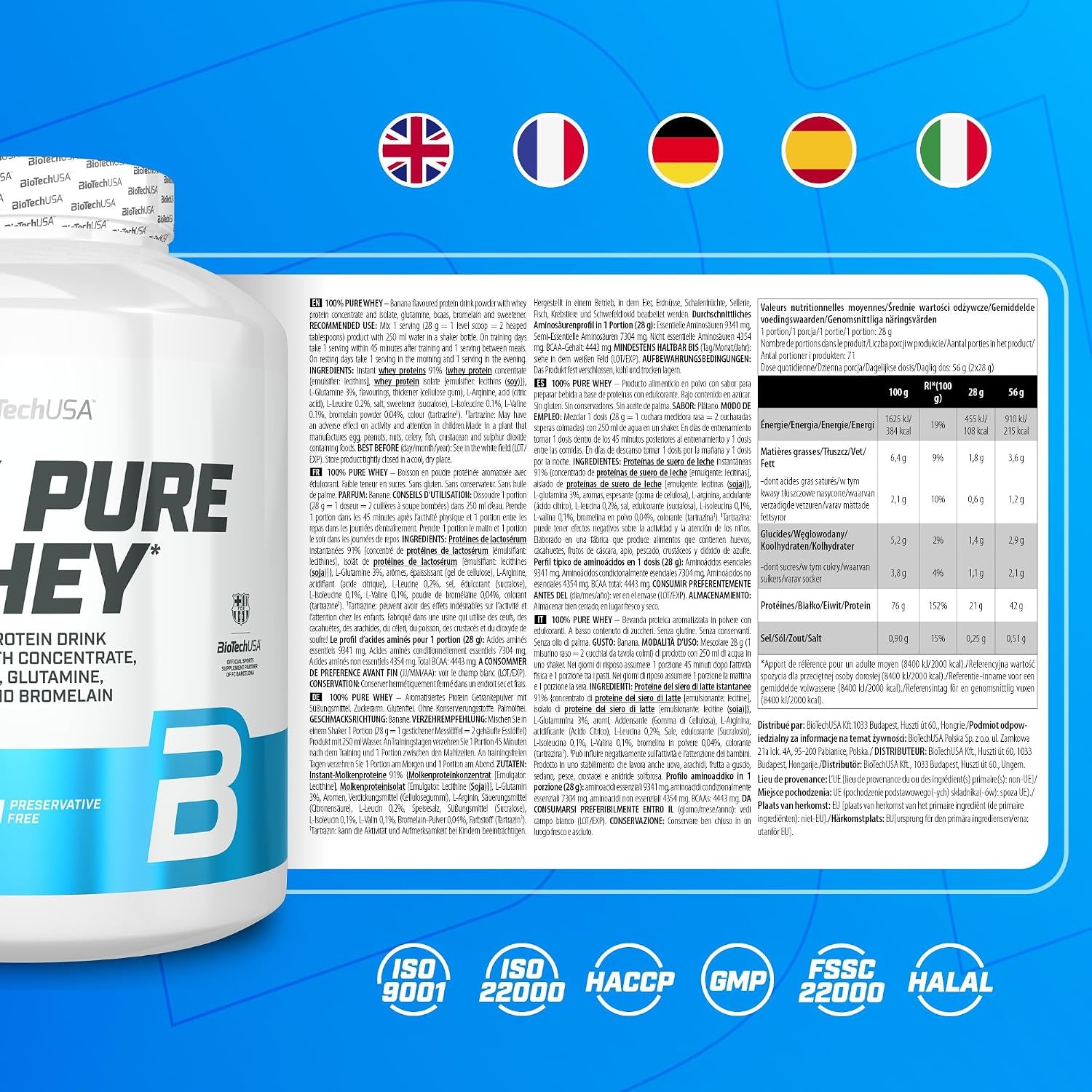 100% Pure Whey (2000g) Banane
