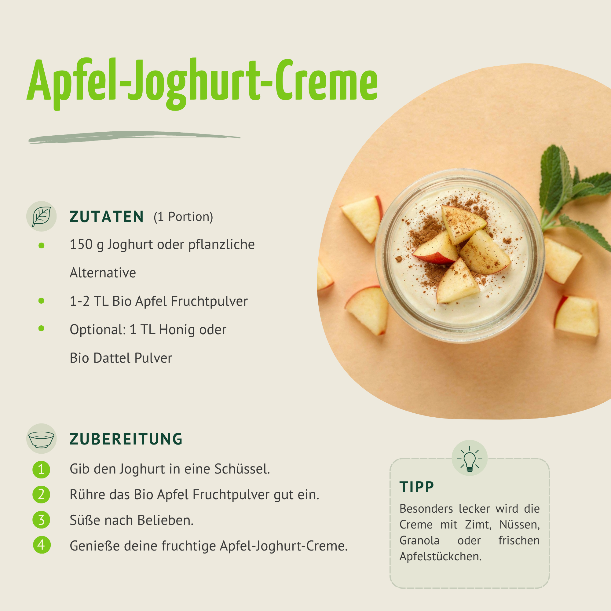 Bio Apfel Fruchtpulver (100g)