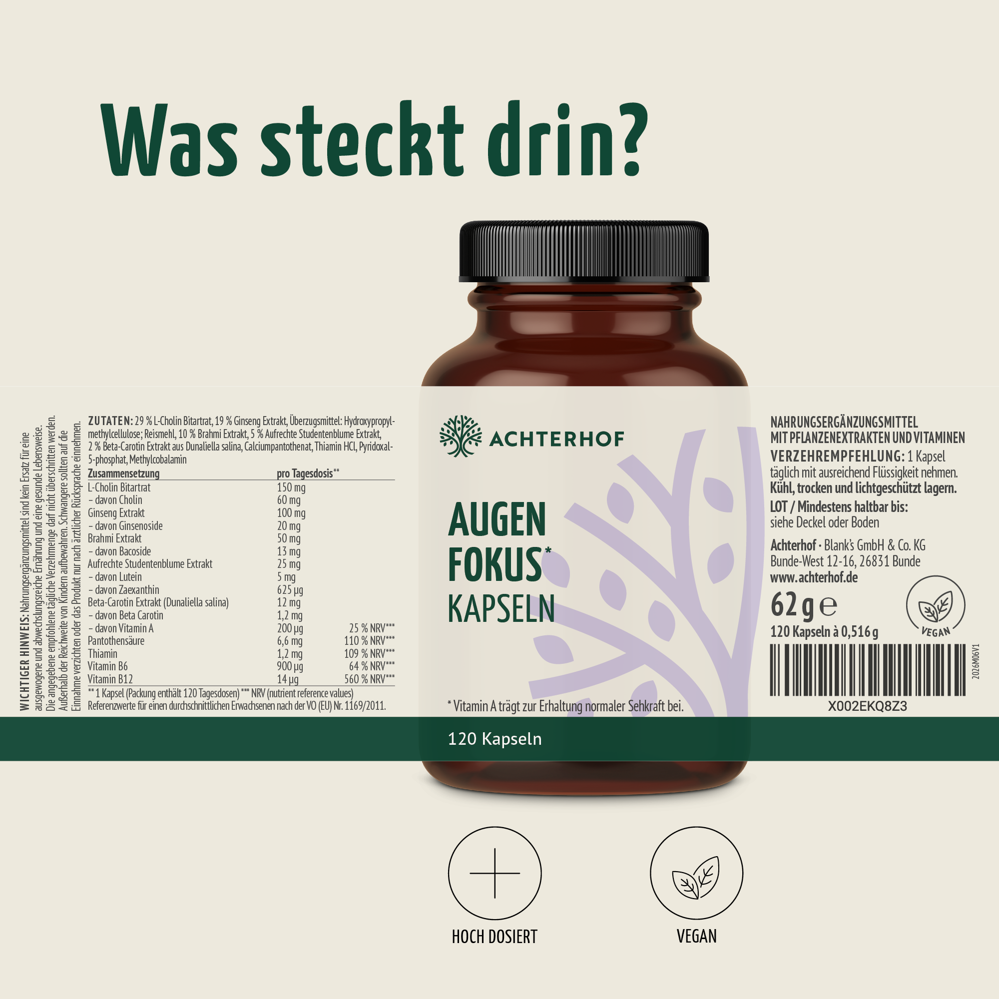 Augen Fokus Kapseln (120 Kapseln)