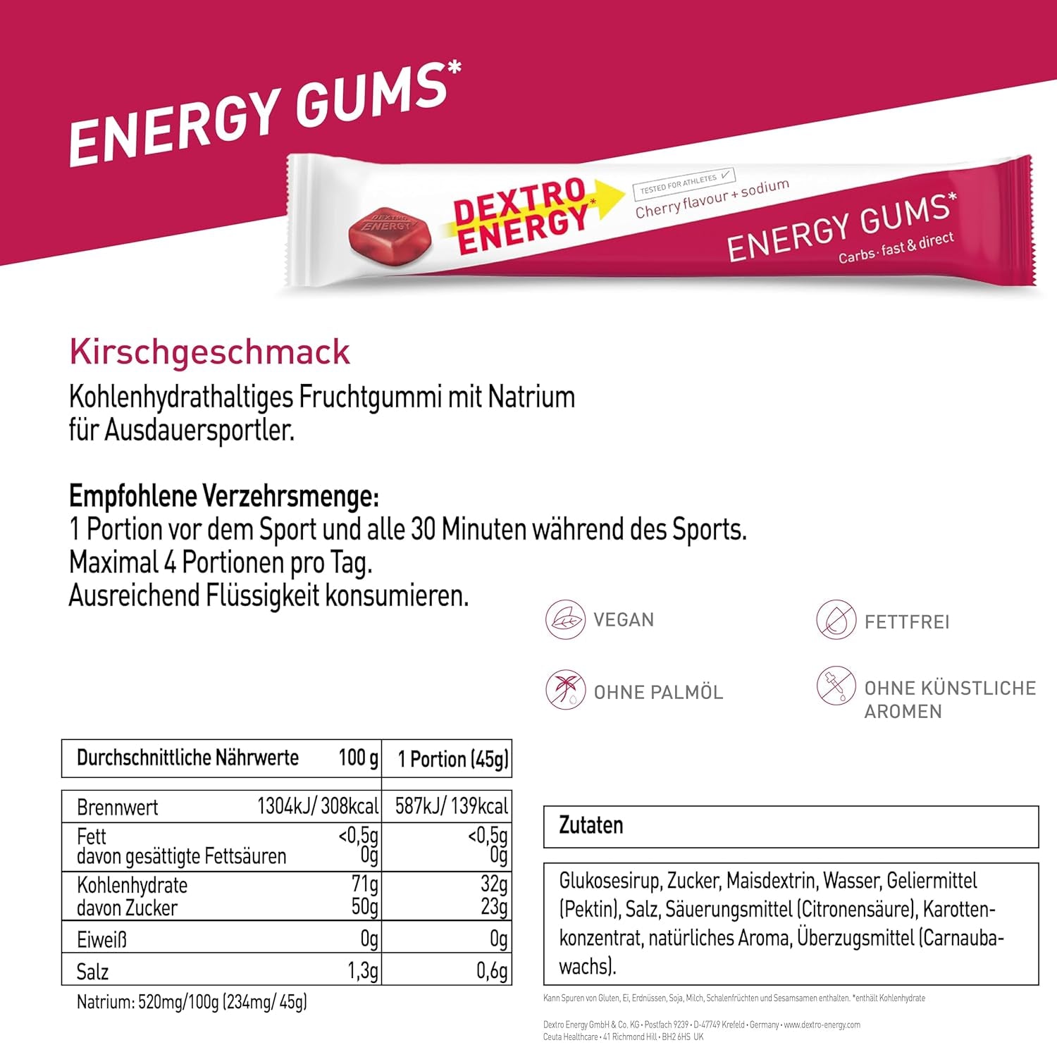 Energy Gums (8x45g) Cherry + Natrium