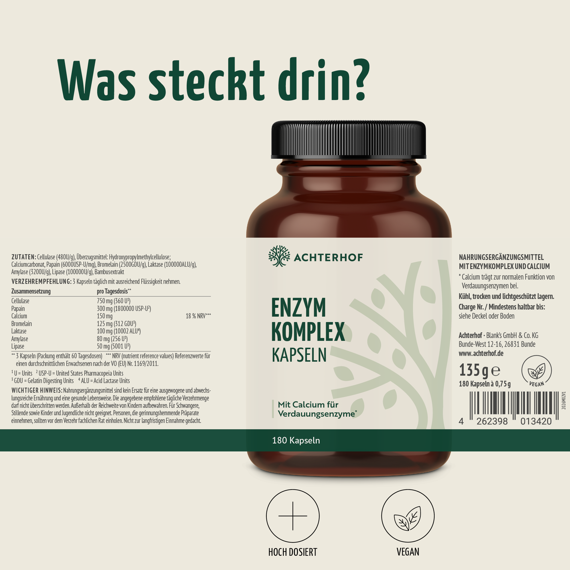 Enzym Komplex (180 Kapseln)