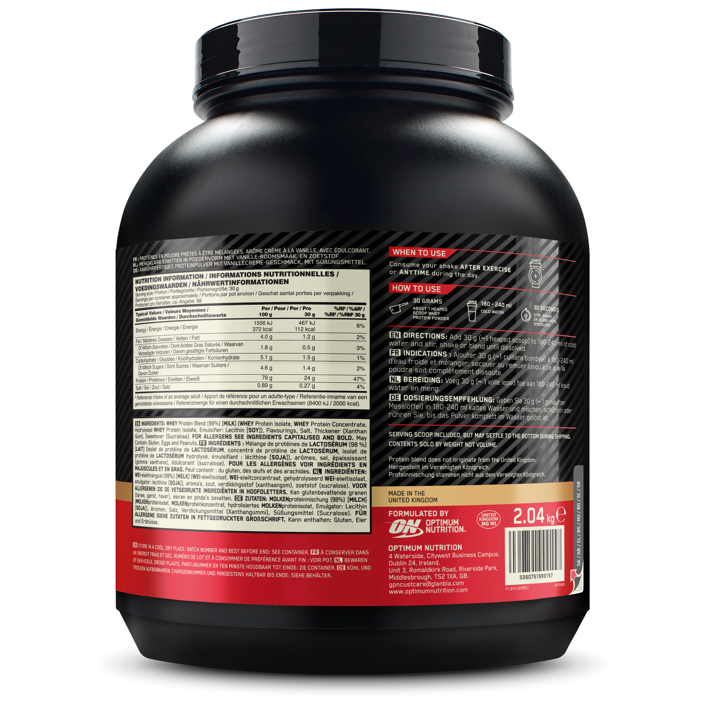 100% Whey Gold Standard (2040g) French Vanilla