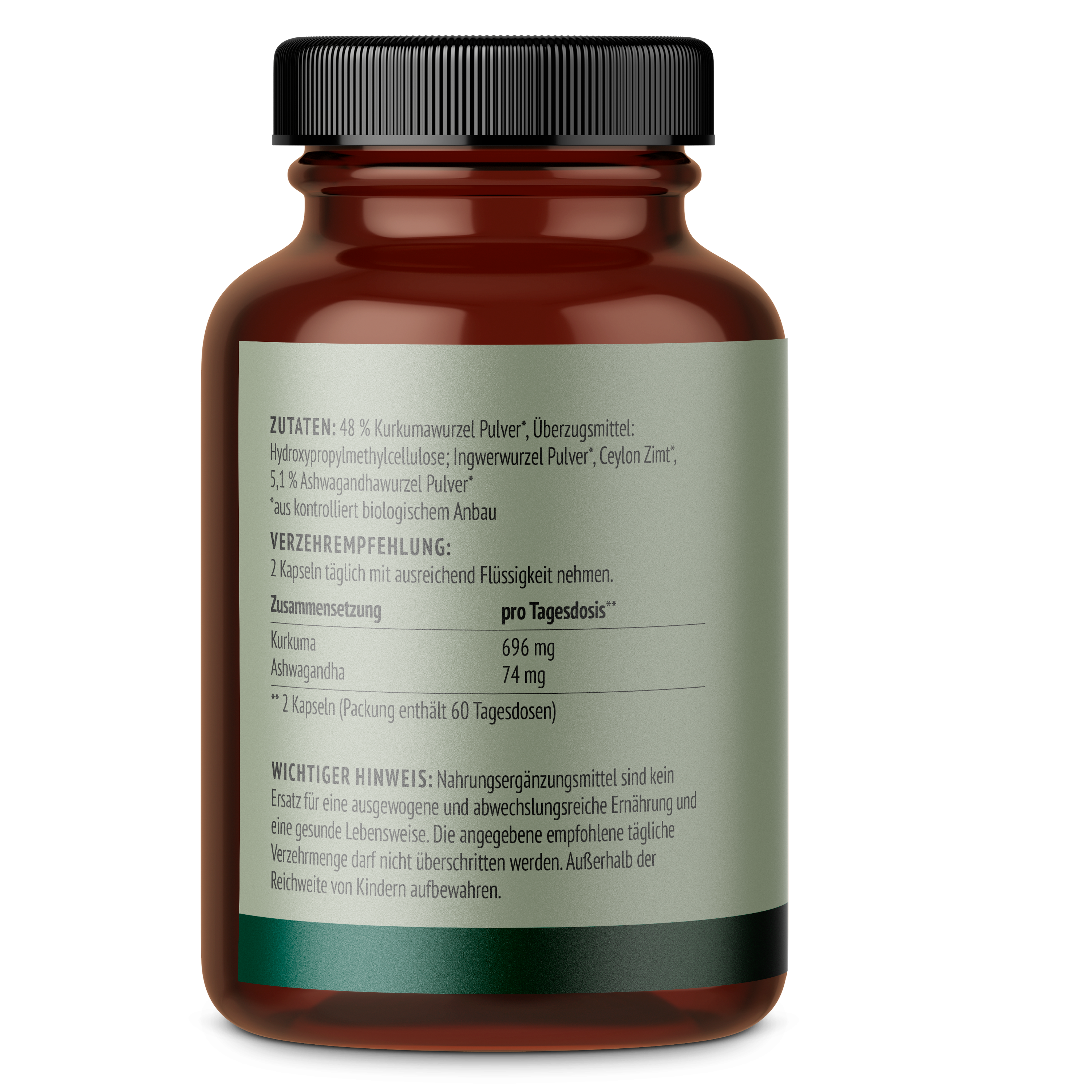 Goldene Mischung Kapseln Bio – ohne Piperin (120 Kapseln)