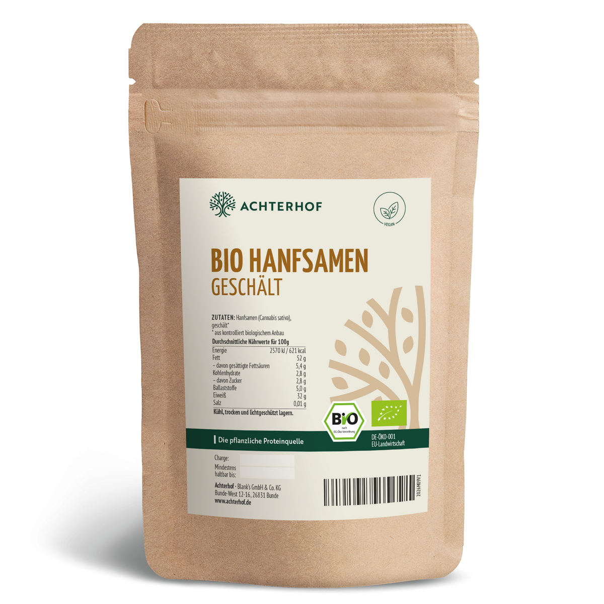 Hanfsamen geschält Bio (500g)