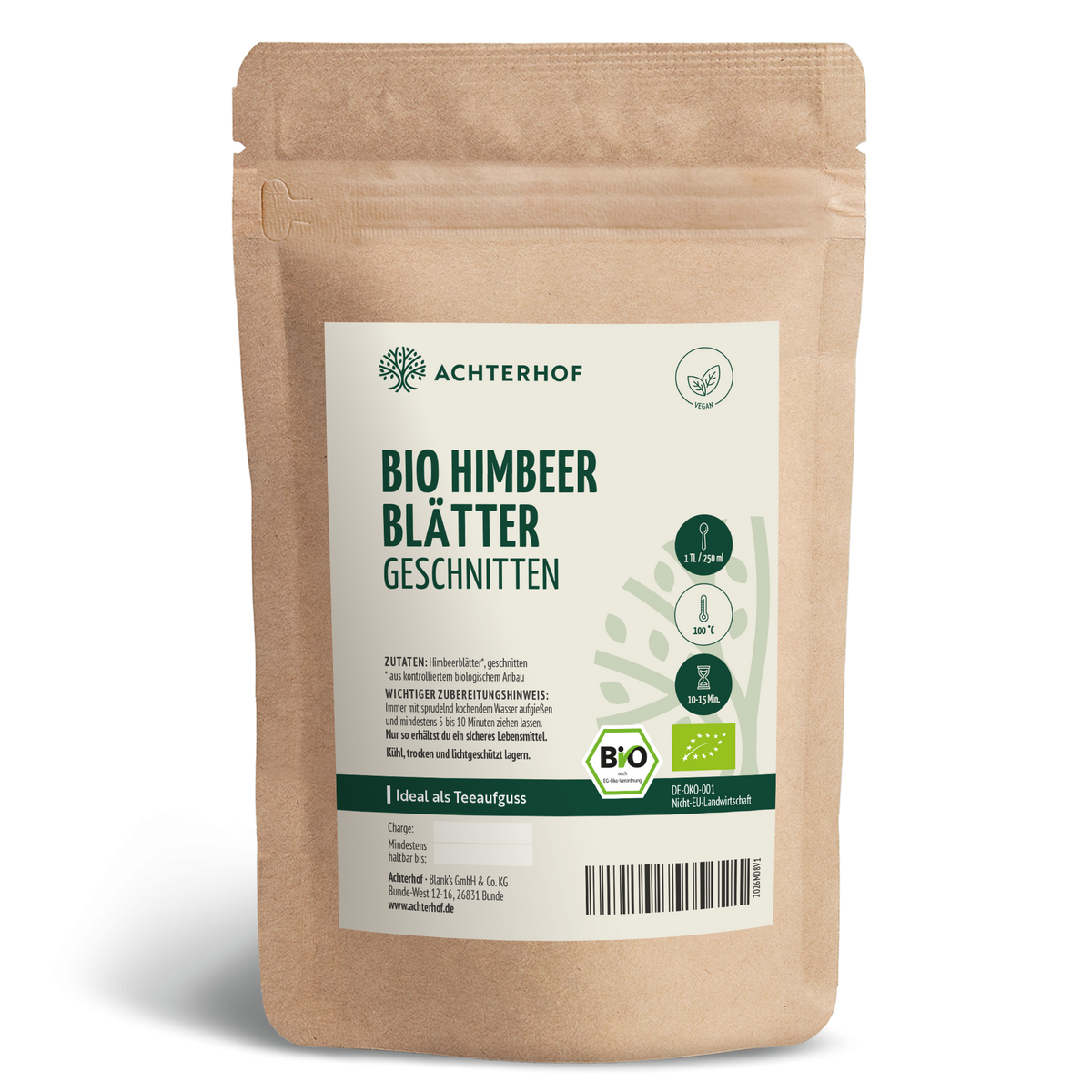 Himbeerblätter geschnitten Bio (250g)