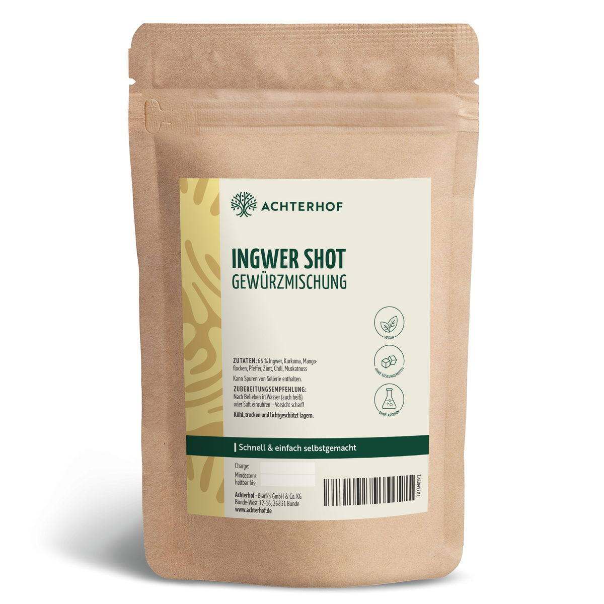 Ingwer Shot Gewürzmischung (250g)