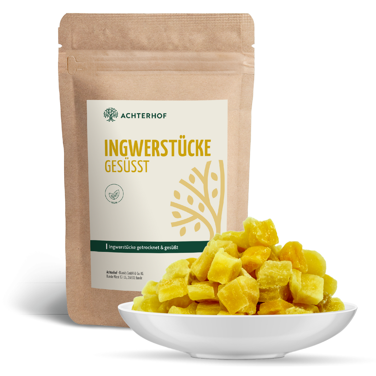 Ingwerstücke gesüßt (250g)