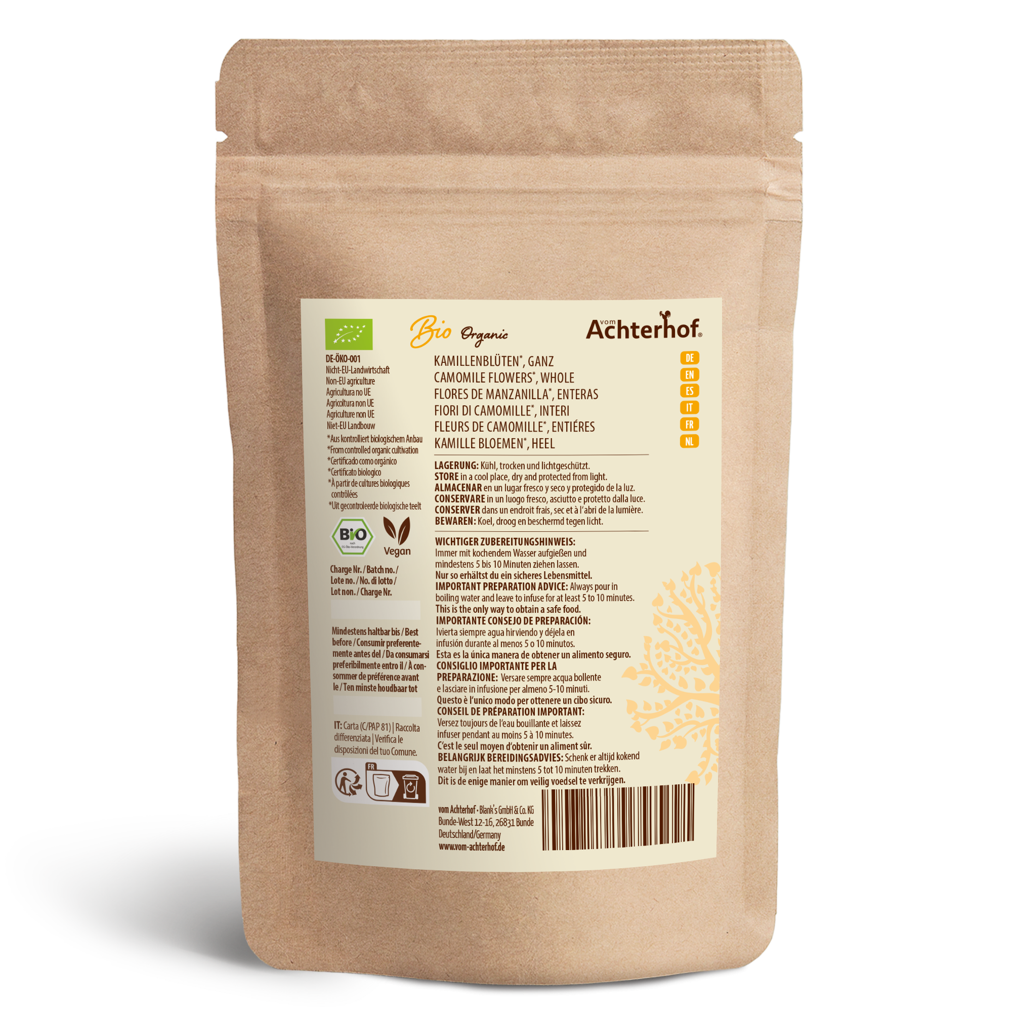Kamillenblüten ganz Bio (500g)