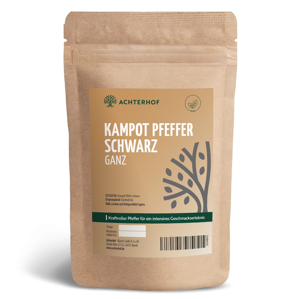 Kampot Pfeffer schwarz ganz (100g)