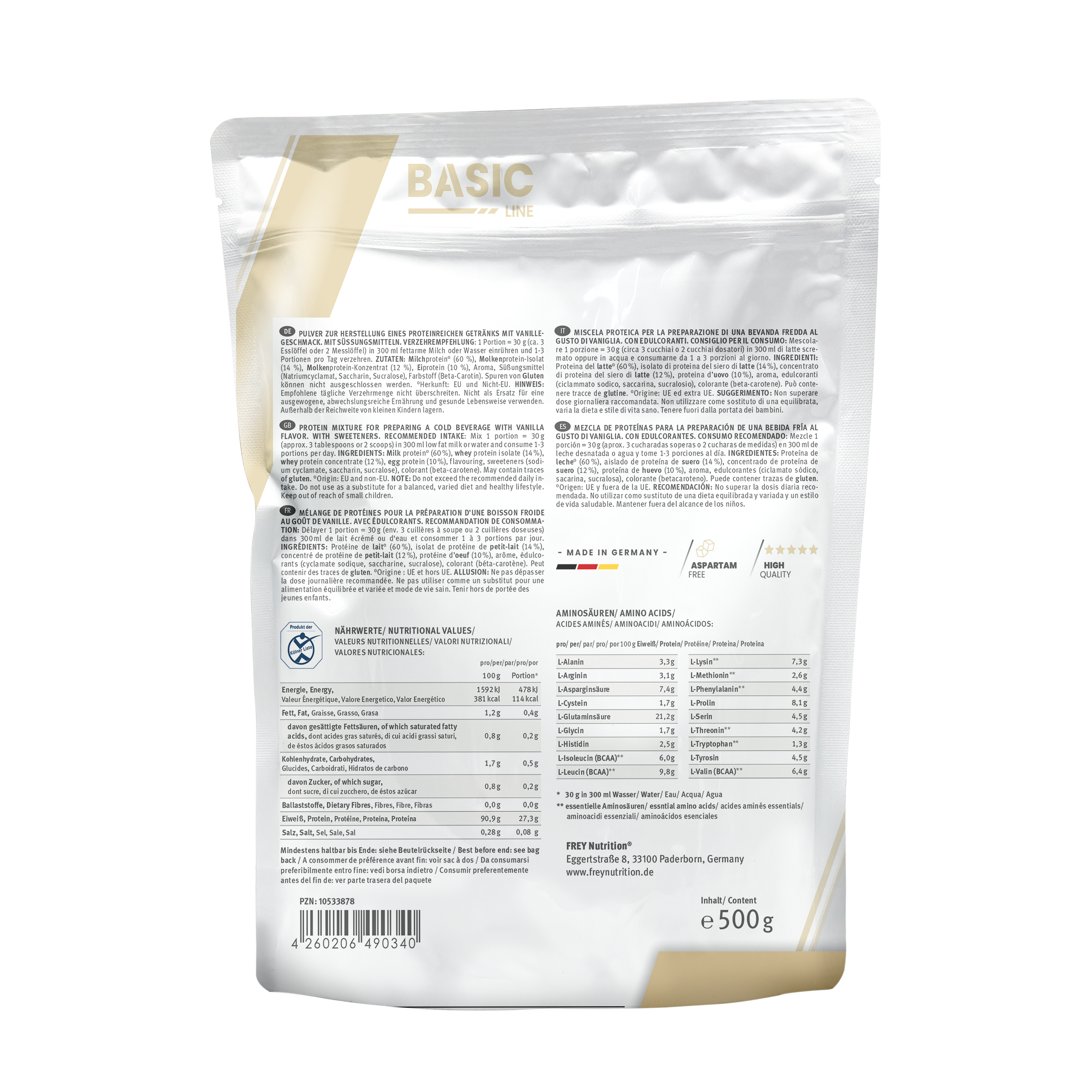 Protein 96 (500g) Vanille