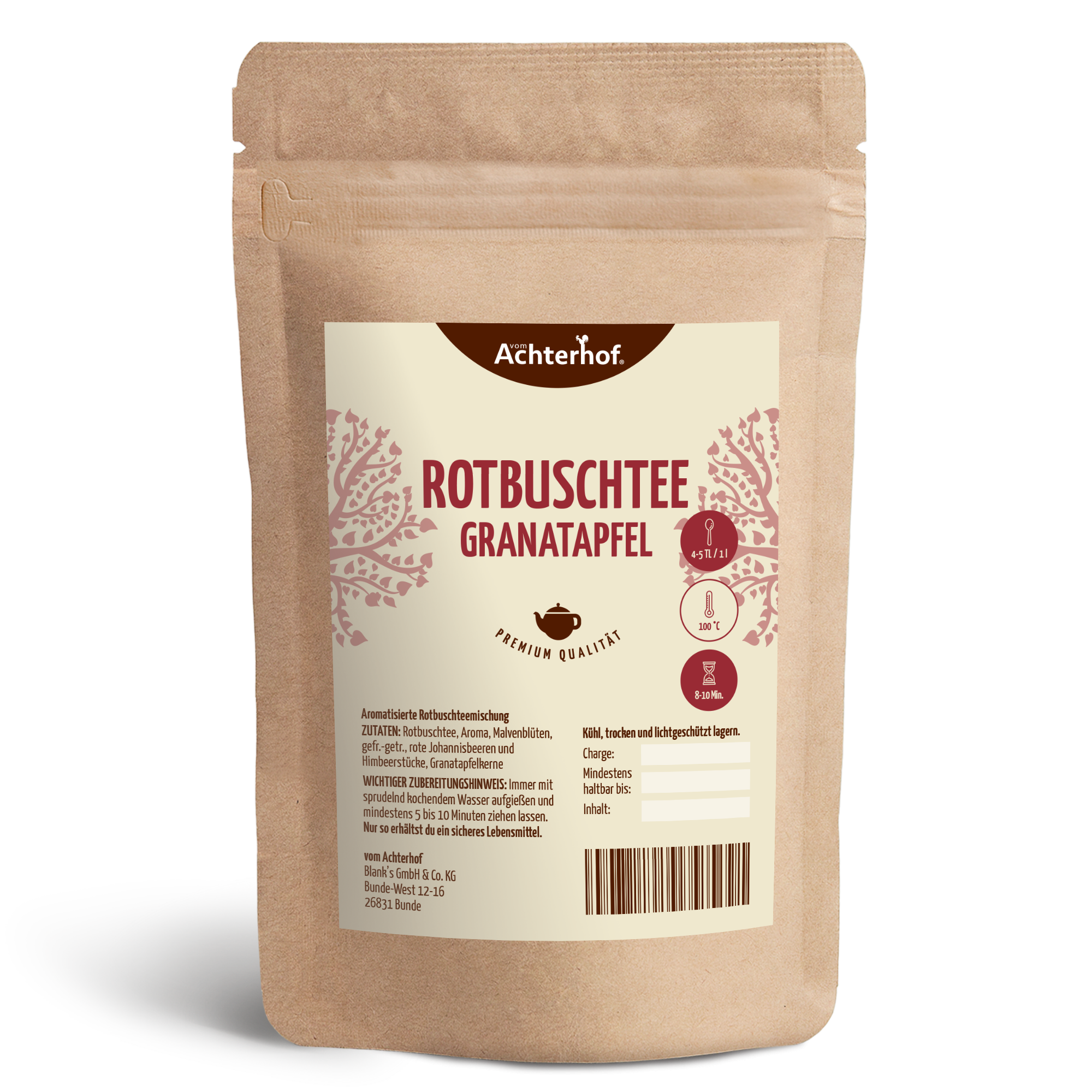 Rotbuschtee Granatapfel (100g)