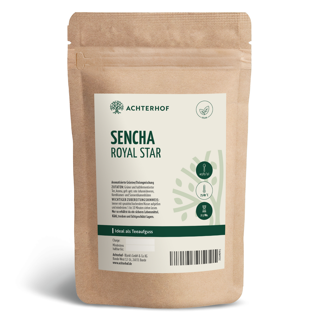 Grüner und halbfermentierter Tee Sencha Royal Star (100g)