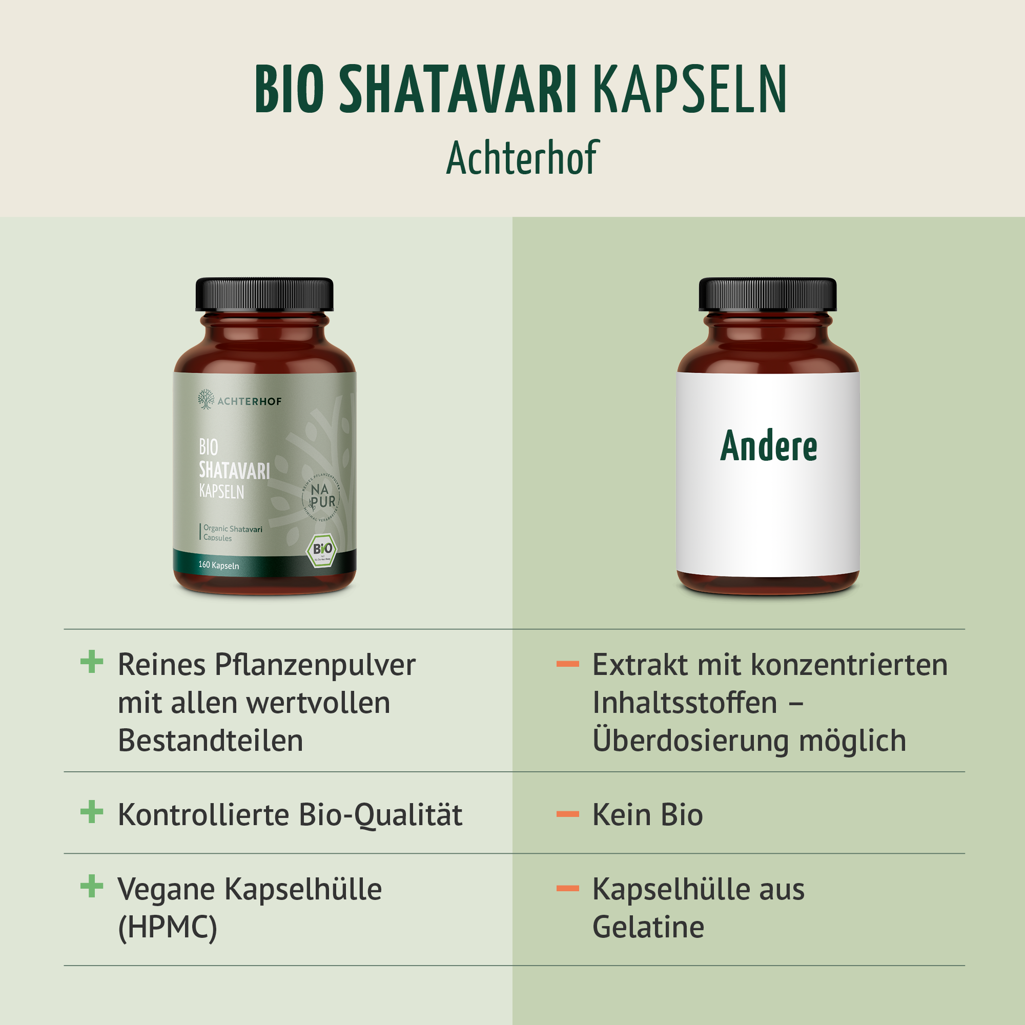 Shatavari Kapseln Bio Nachfüllpack (400 Kapseln)