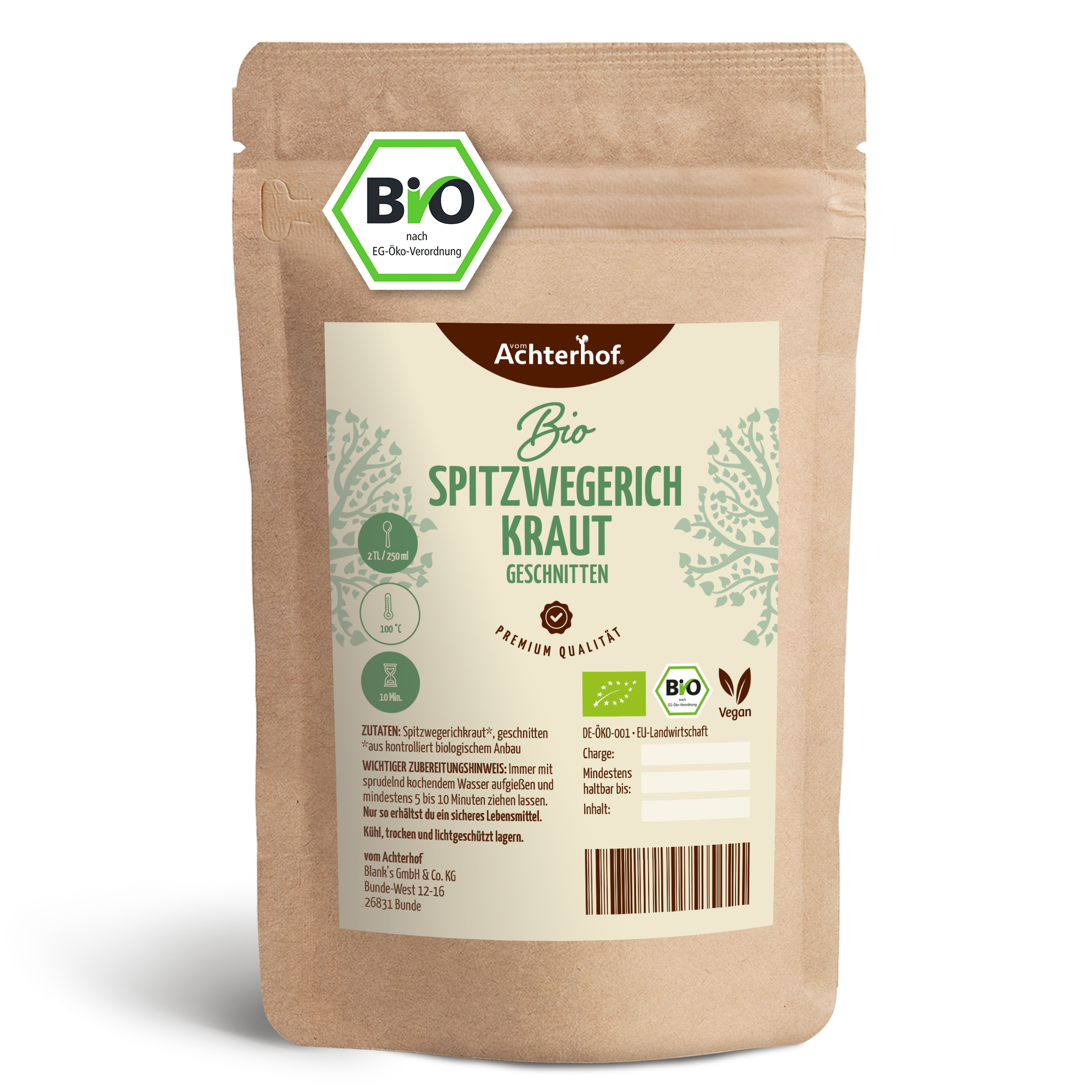 Spitzwegerichkraut geschnitten Bio (100g)