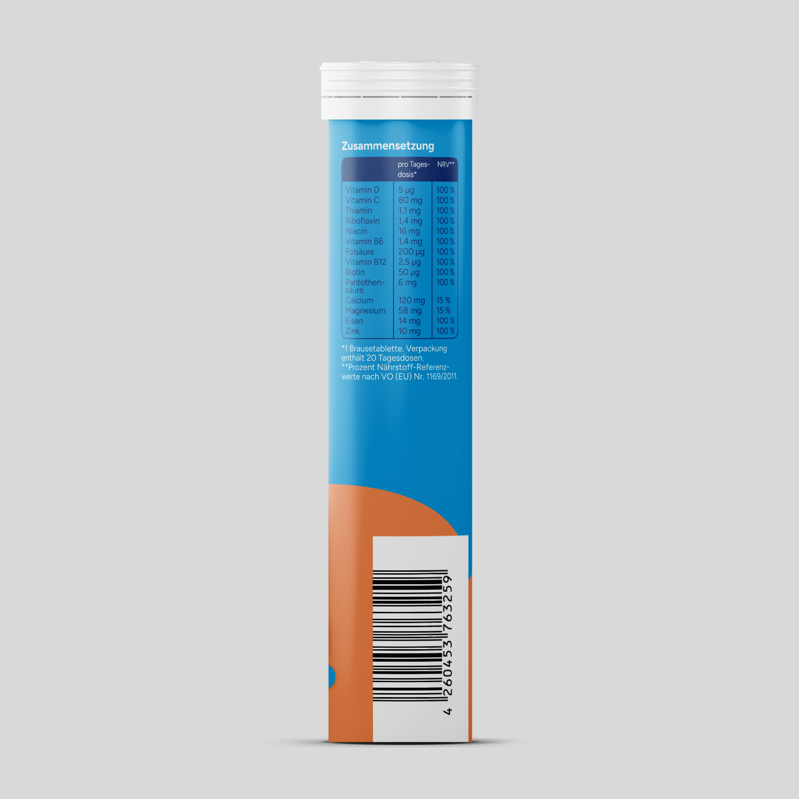 Multivitamin + Mineral - Pfirsich (20 Brausetabletten) - 6er Pack