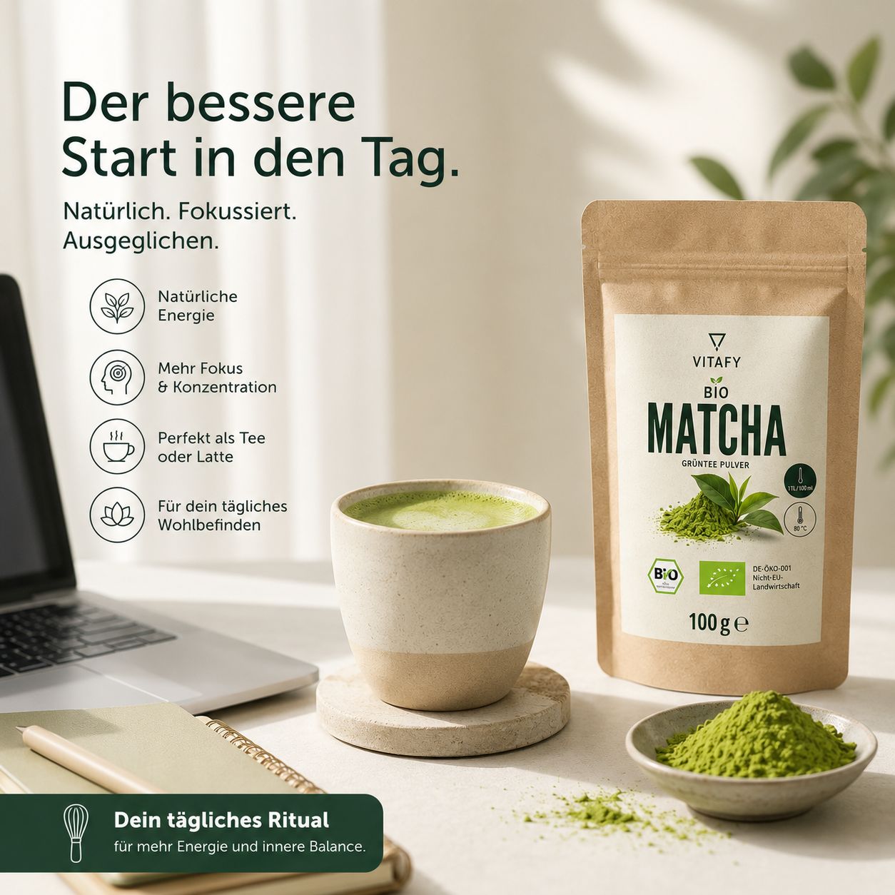 Bio Matcha Grünteepulver (100g)