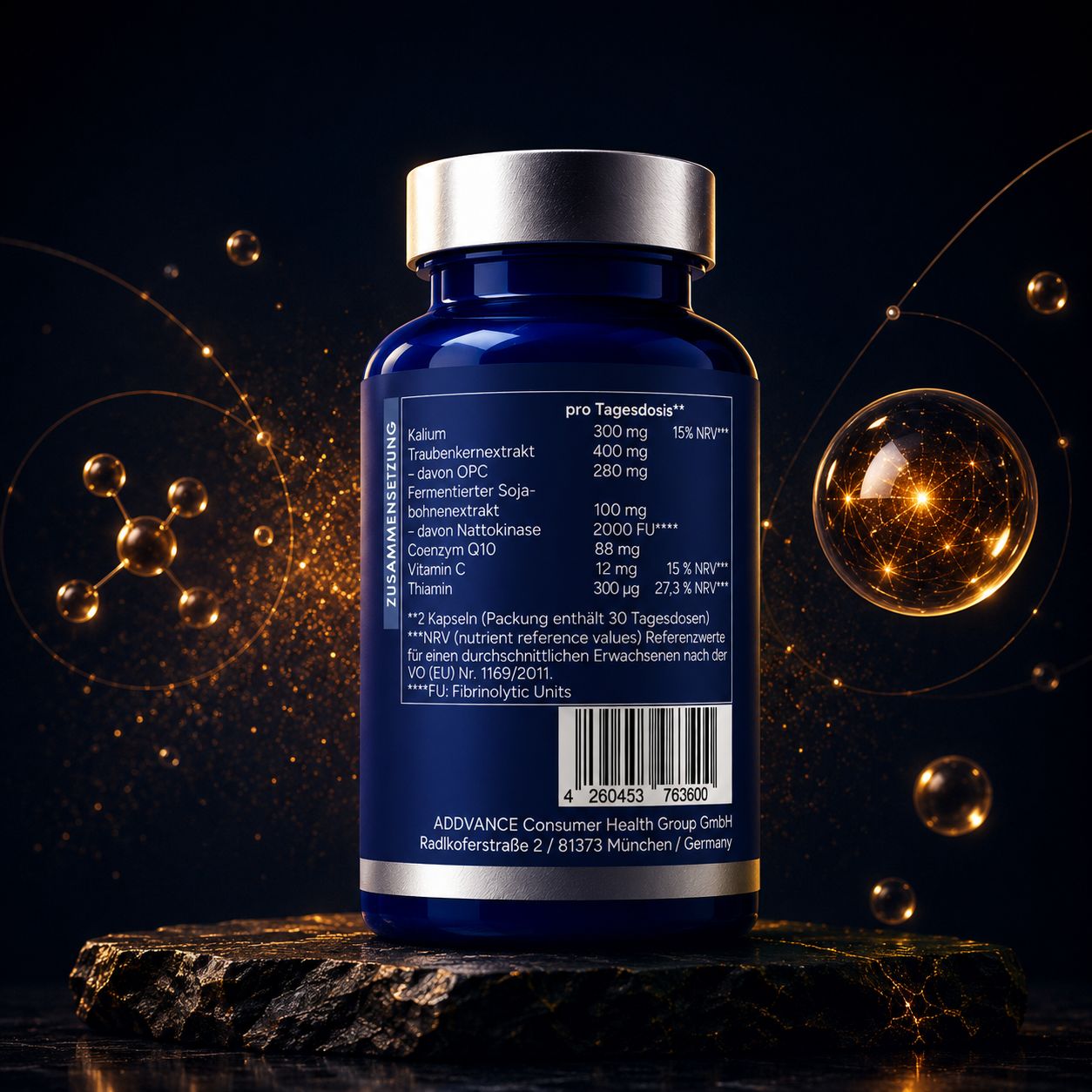Nattokinase mit OPC und Coenzym Q10 (60 Kapseln)