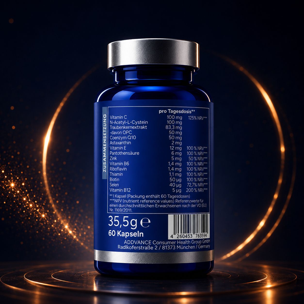Q10 Zellschutz Komplex mit OPC, NAC und Astaxanthin (60 Kapseln)
