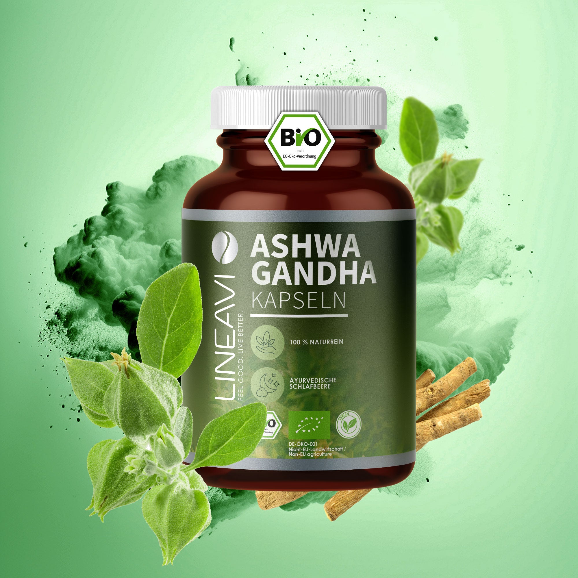 Doppelpack: Ashwagandha Kapseln bio (2x150 Kapseln)