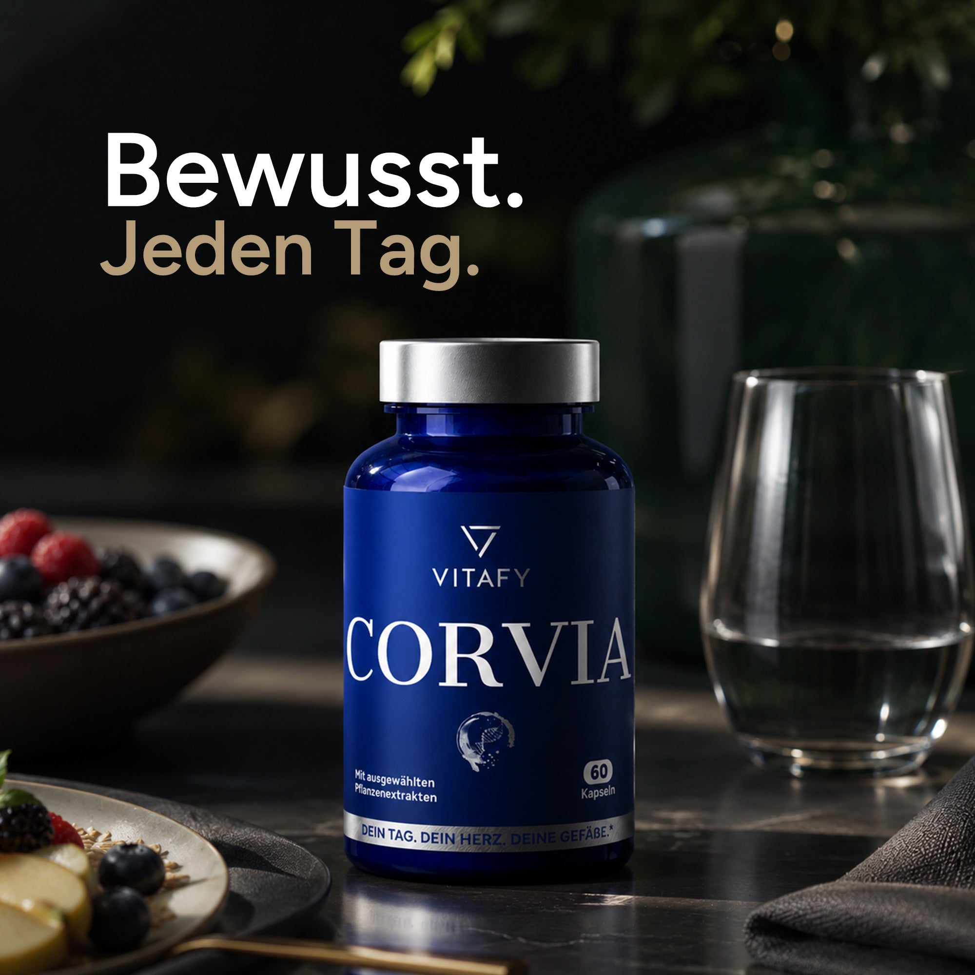 CORVIA - Herz Gefäß Komplex mit schwarzem Knoblauch (60 Kapseln)