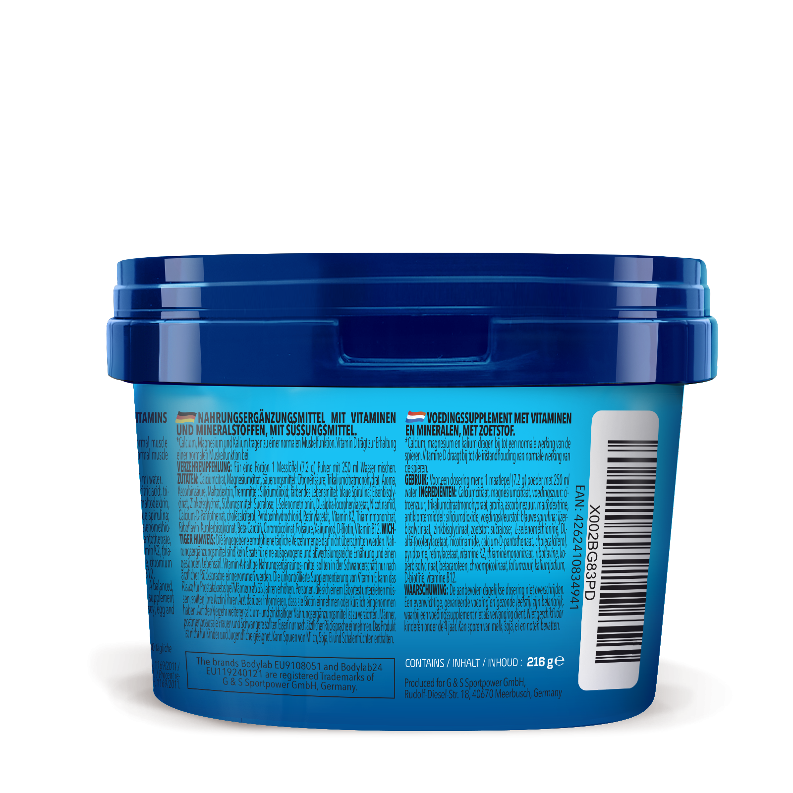 Bodybuilder Stack Powder (216g) Blaue Himbeere