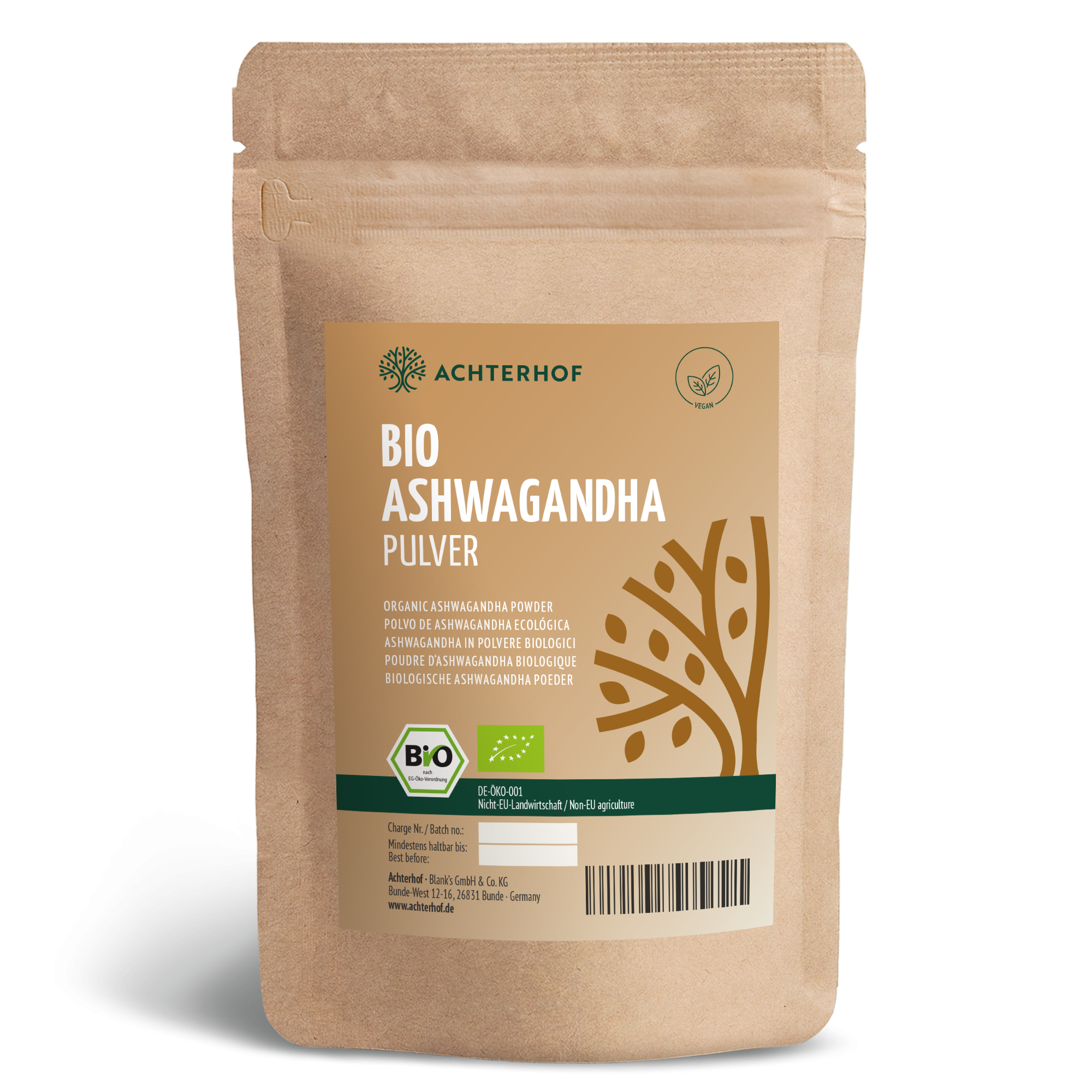 Ashwagandha Pulver Bio (500g)
