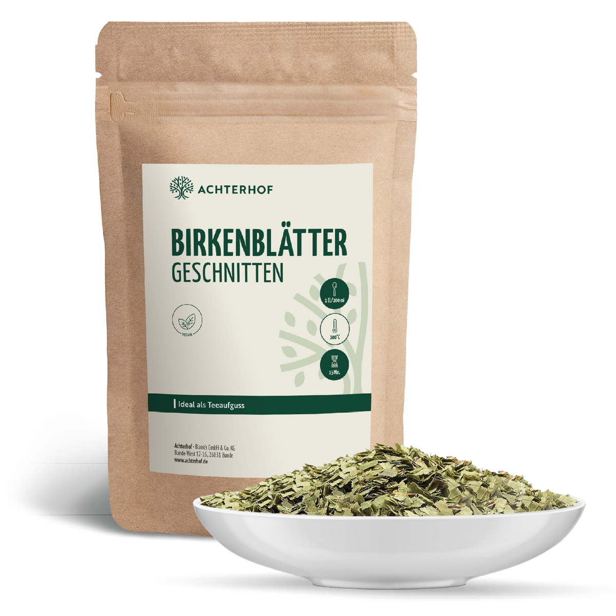 Birkenblätter geschnitten (250g)