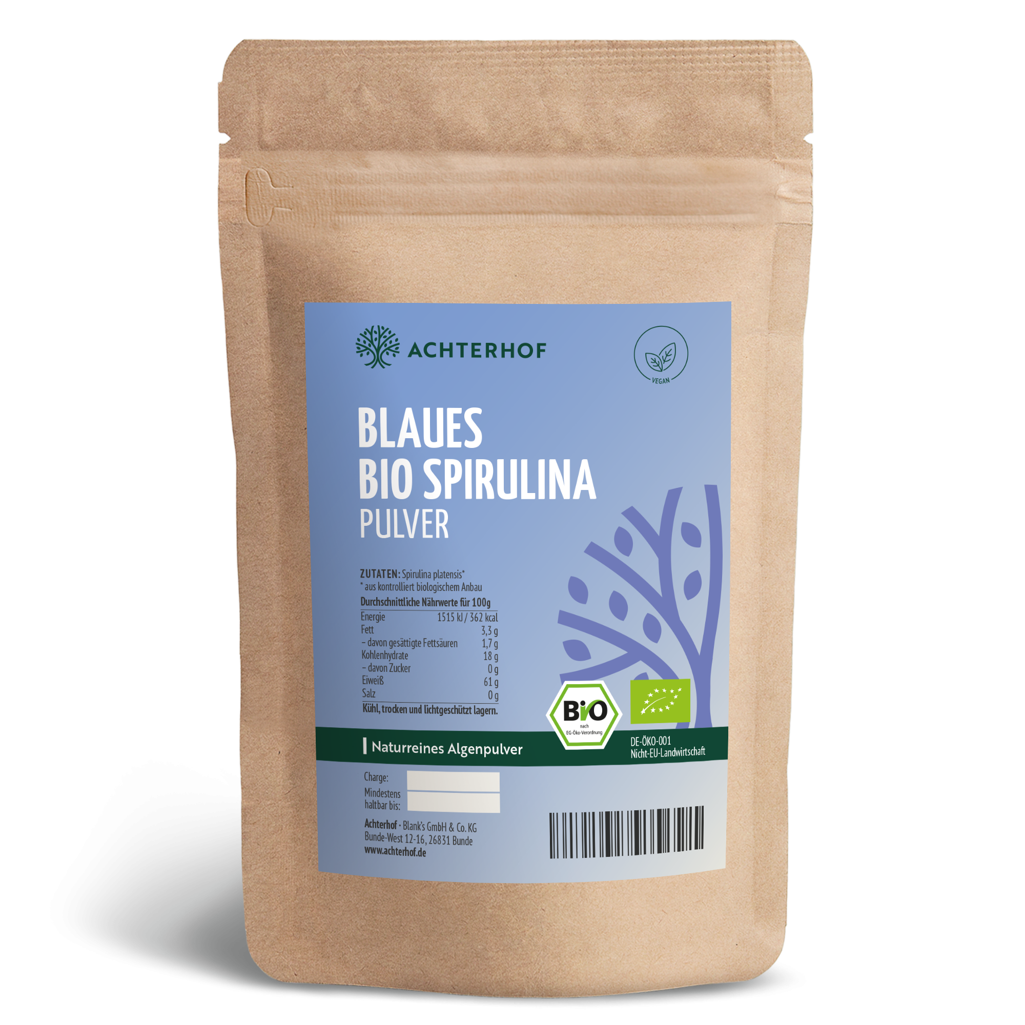 Blaues Bio Spirulina Pulver (100g)
