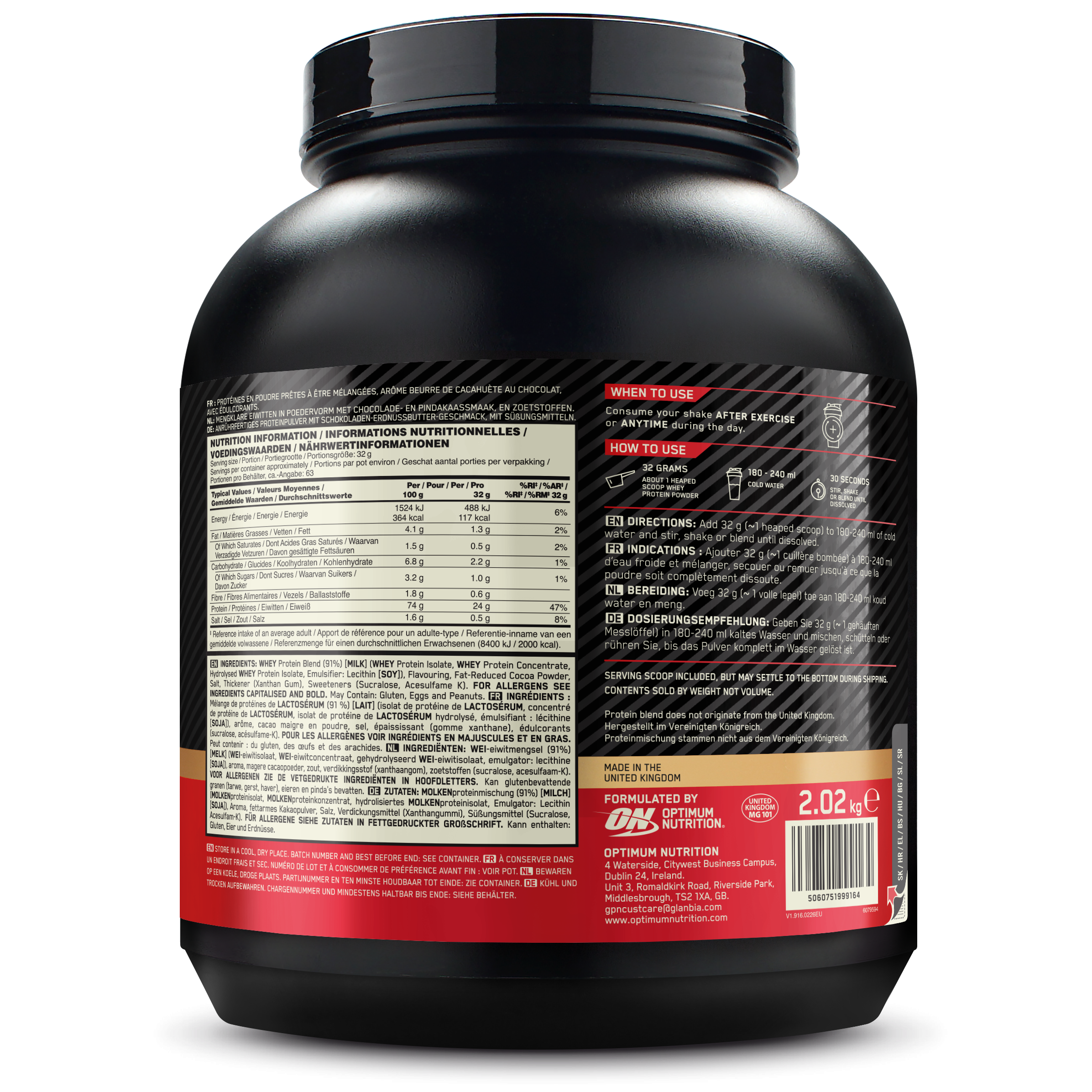 100% Whey Gold Standard (2040g) Chocolate Peanut Butter