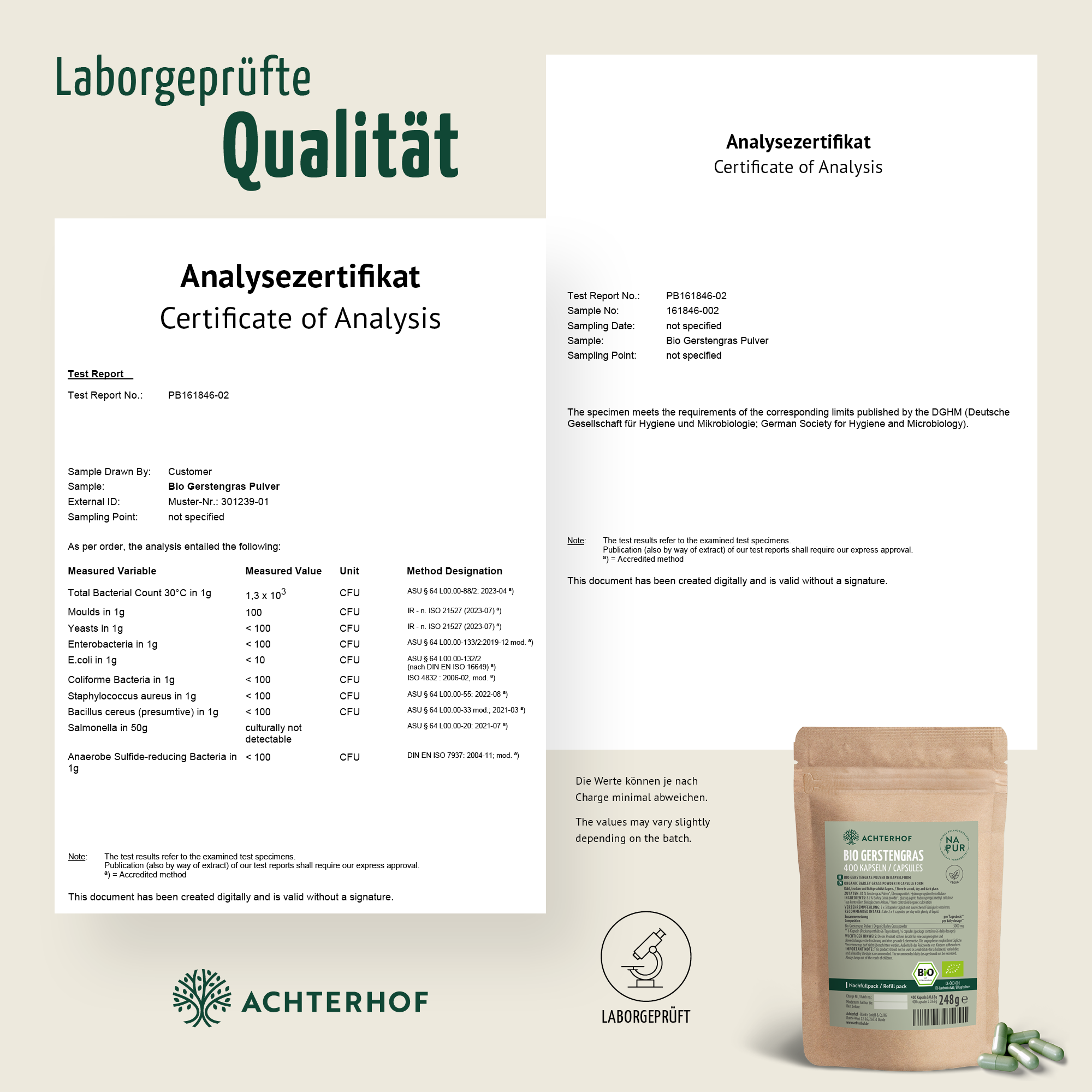 Gerstengras Kapseln Bio Nachfüllpack (400 Kapseln)