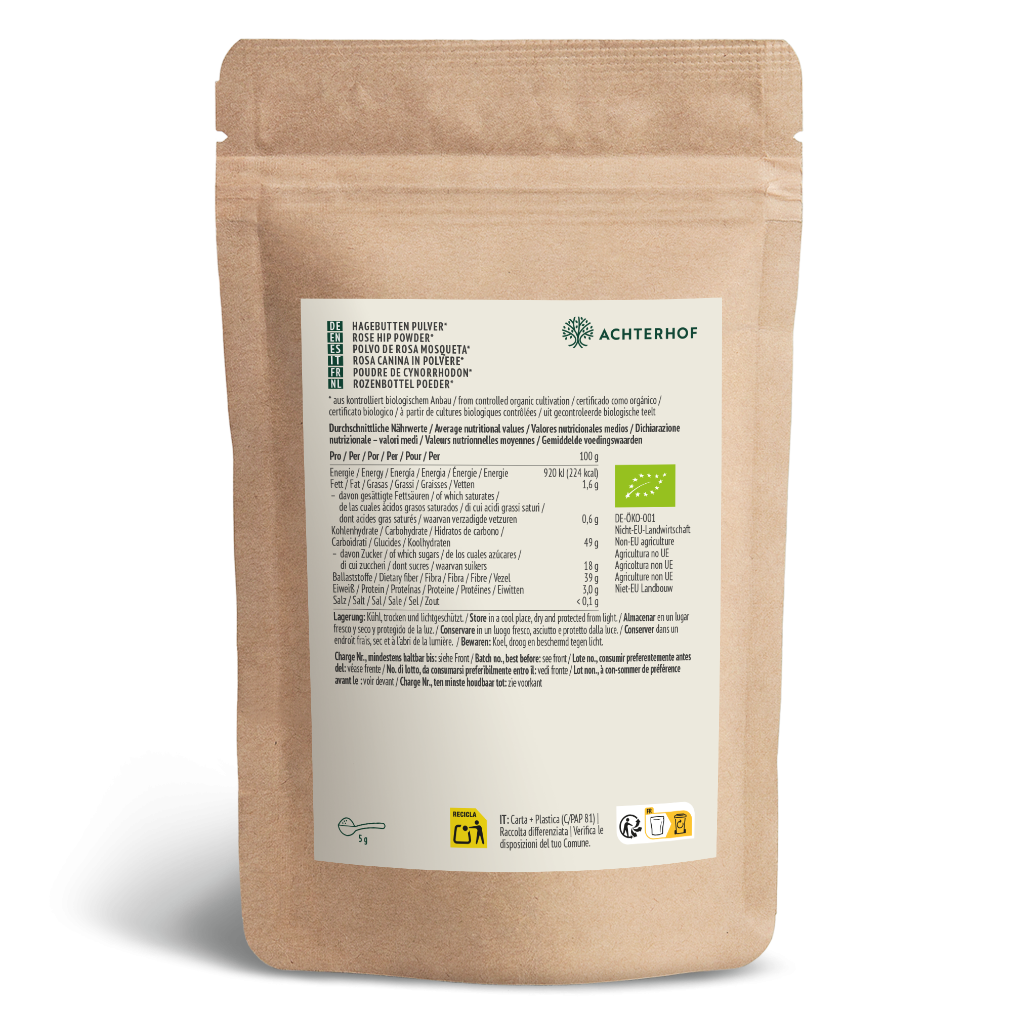 Hagebuttenpulver Bio (500g)