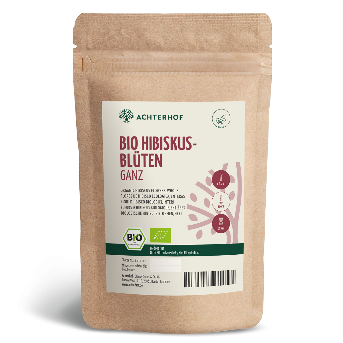 Hibiskusblüten ganz / getrocknet Bio (250g)