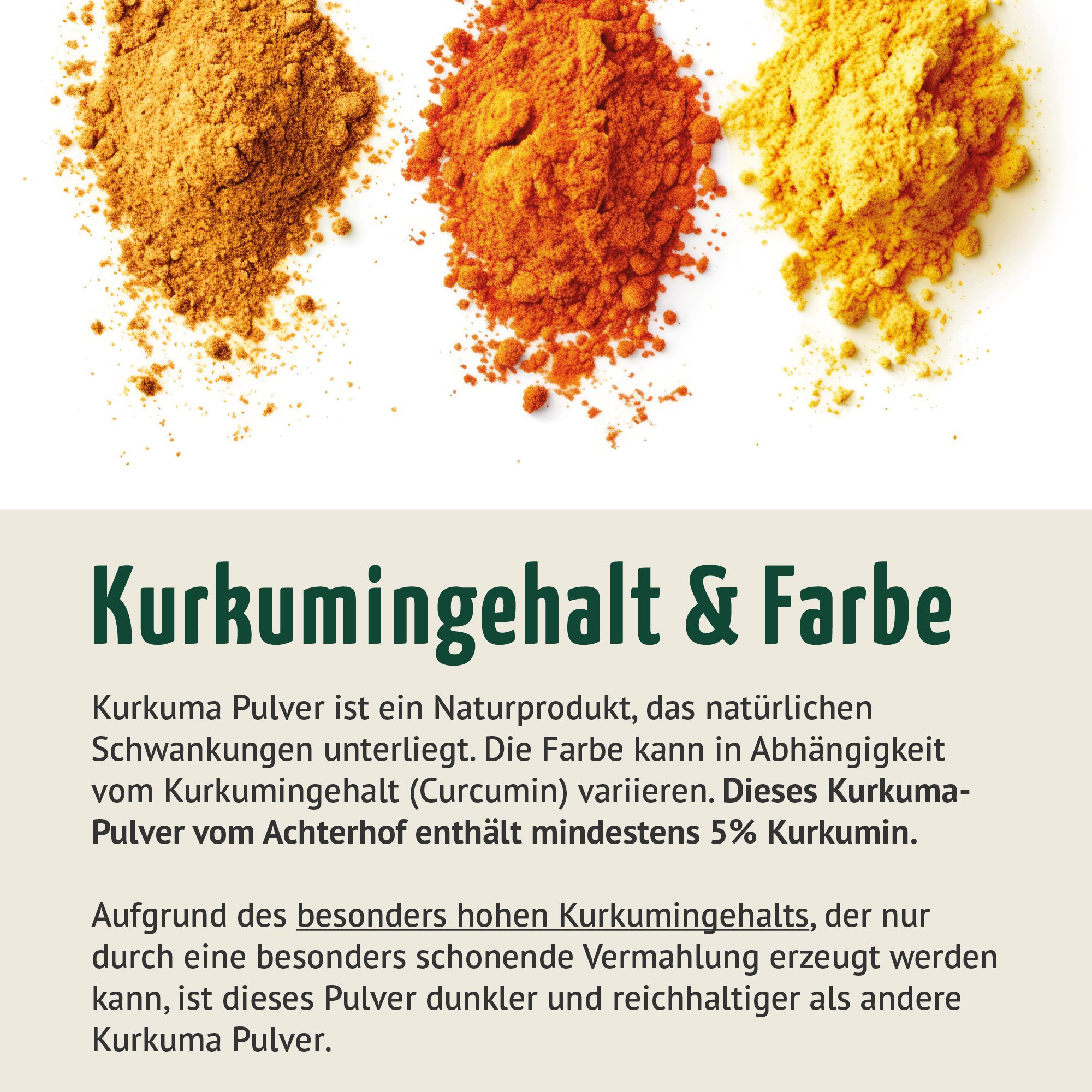 Bio Kurkuma Pulver 5% Curcumin (500g)