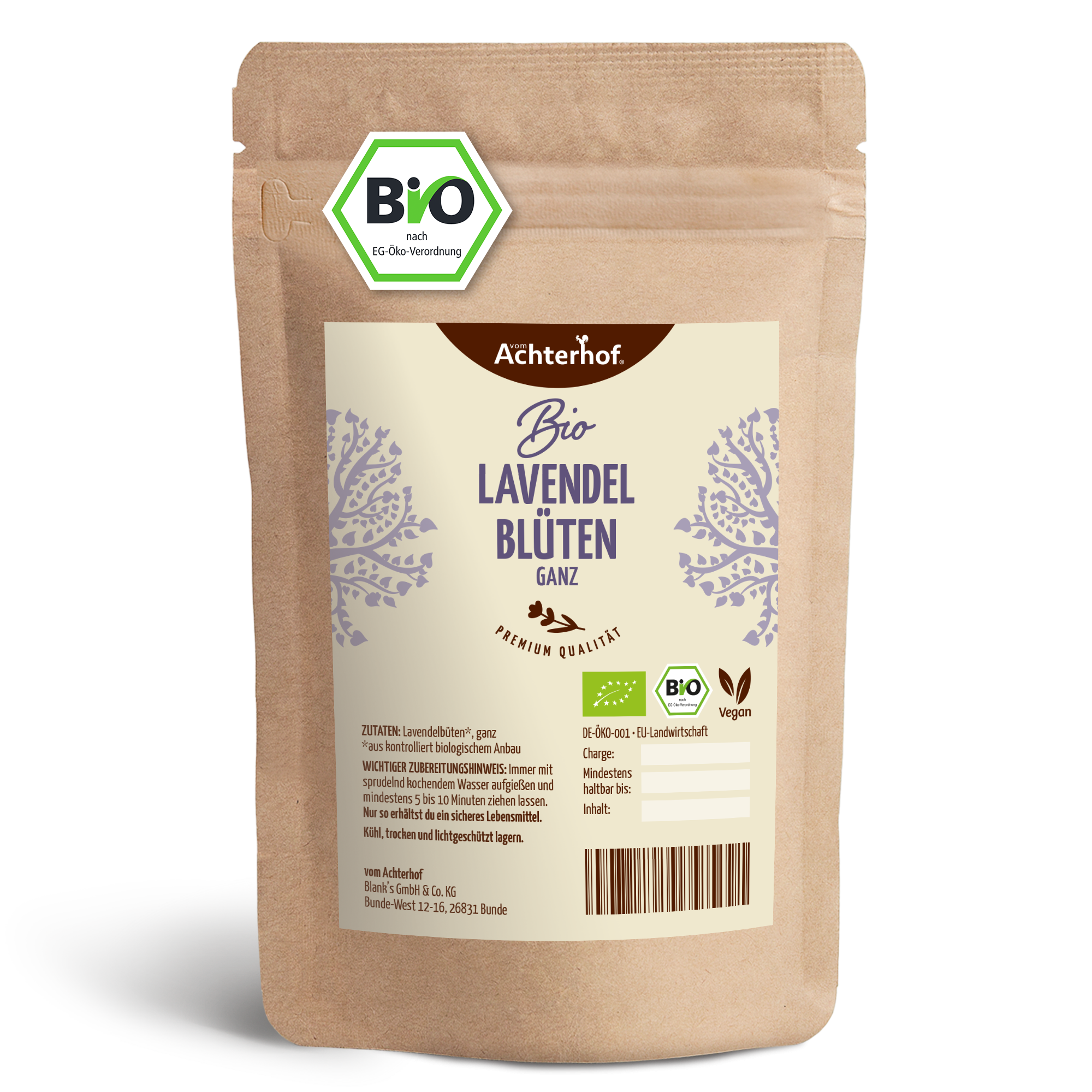 Lavendelblüten ganz Bio (100g)