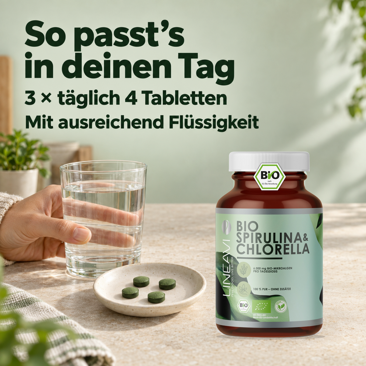 Bio Spirulina & Chlorella (400 Tabletten)