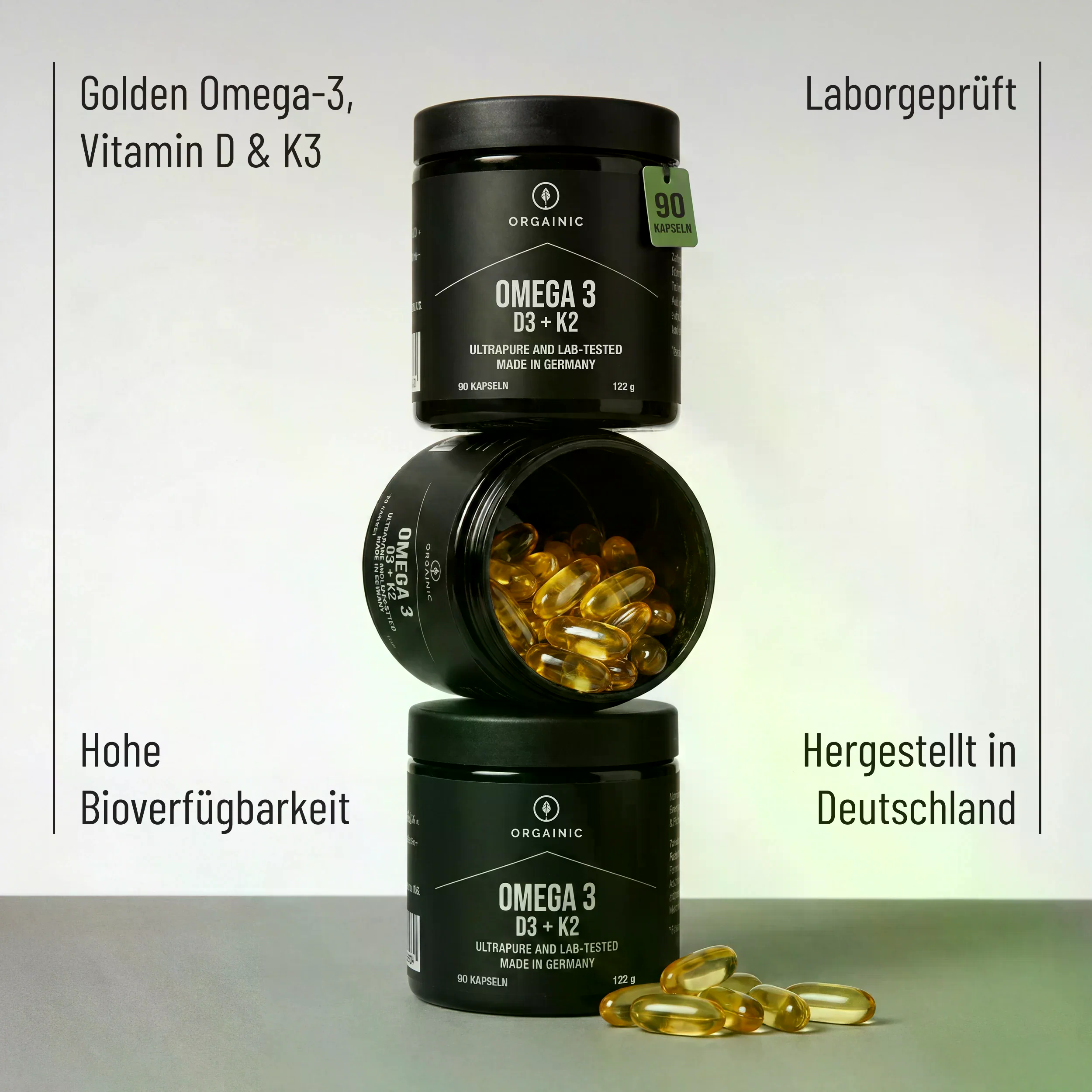 Omega 3 D3 + K2 (90 Kapseln)