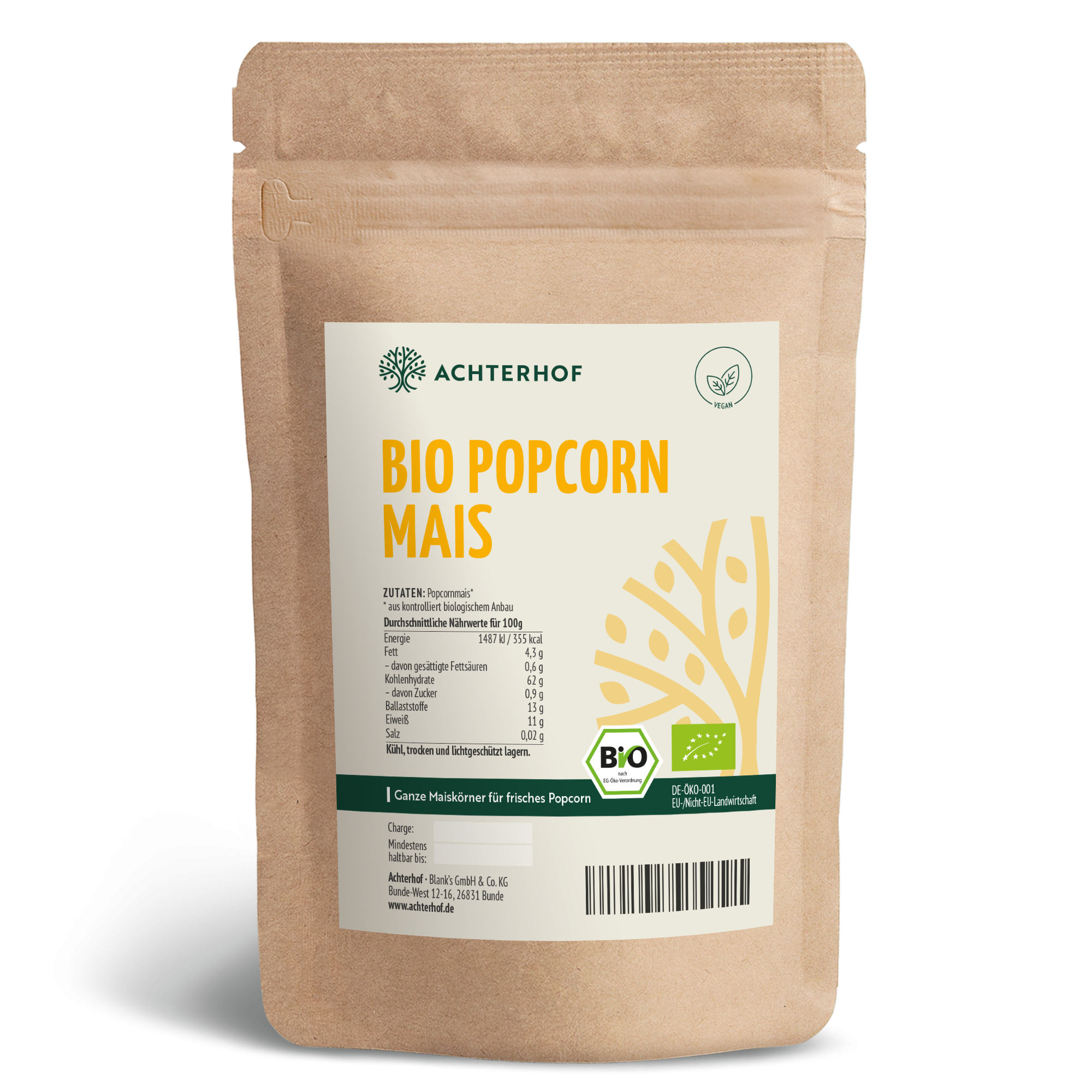 Bio Popcorn Mais (Butterfly) (500 g)