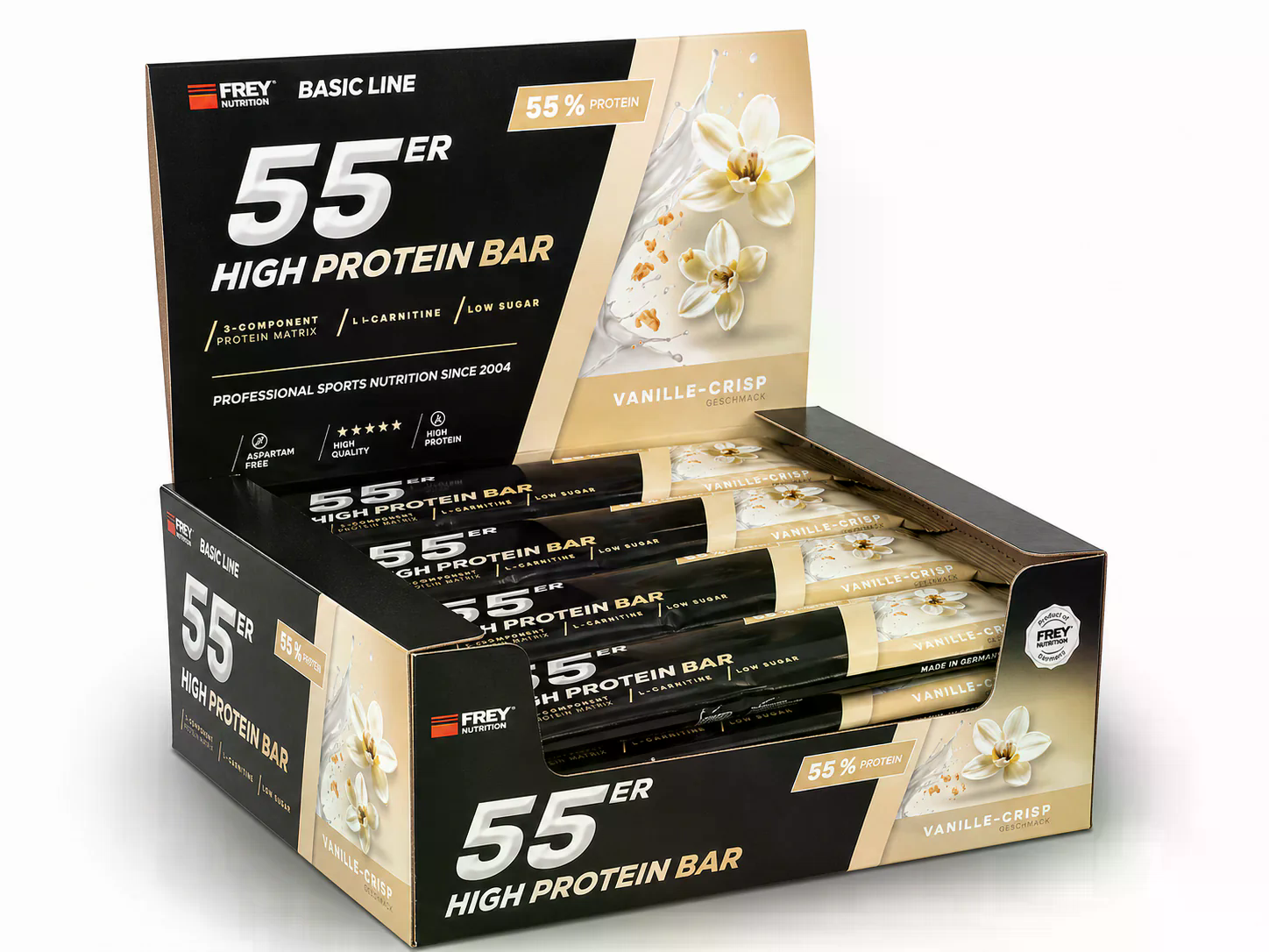 Proteinriegel 55er (20x50g) Vanille-Crisp